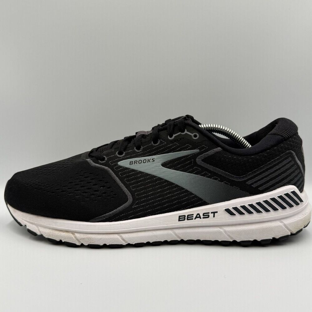 Brooks Beast 20 Men's Size 11 4E Black White Gray Walking Running Shoes Sneakers - Picture 3 of 8